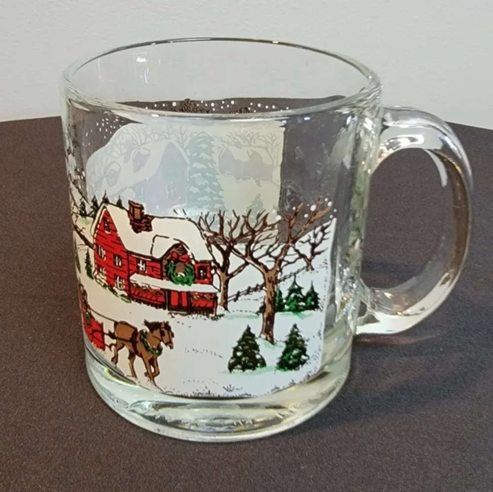 Winter Village‎ mug cup by LIBBEY GLASS COMPANY